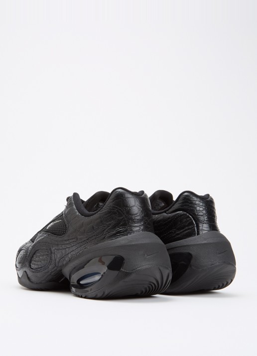 Nike Air Max Muse sneaker met mesh details en crocostructuur - achterkant zwart
