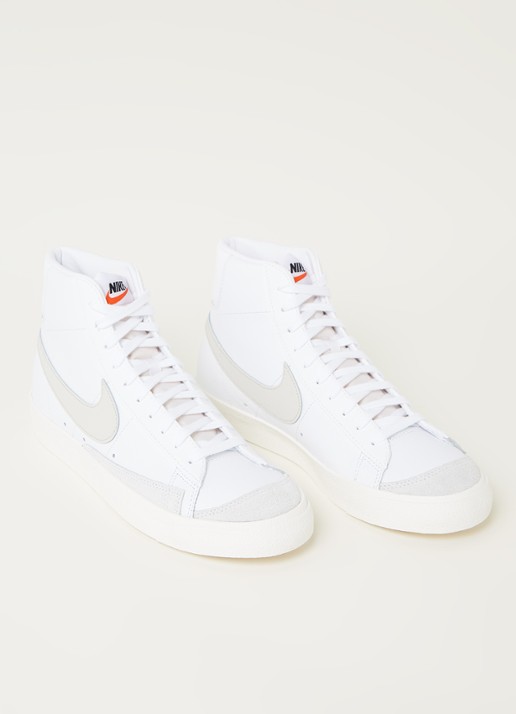 Nike Blazer Mid '77 sneaker van leer - detail 2 wit