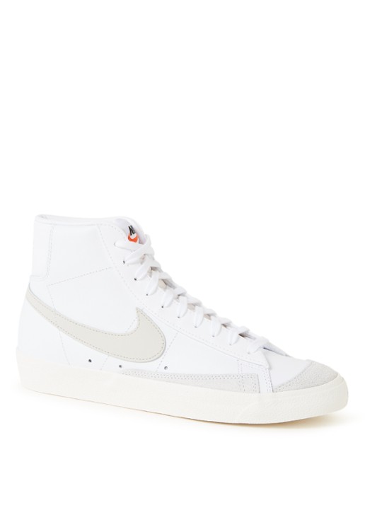 Nike Blazer Mid '77 sneaker van leer - voorkant 4 wit