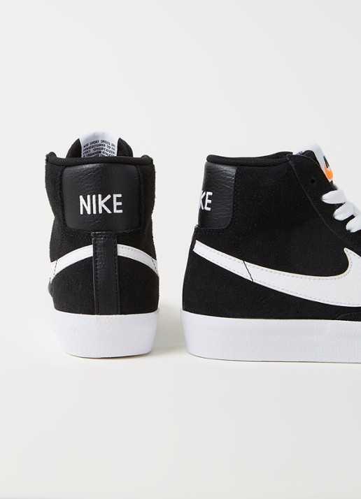 Nike Blazer Mid 77 sneaker van suède - detail zwart