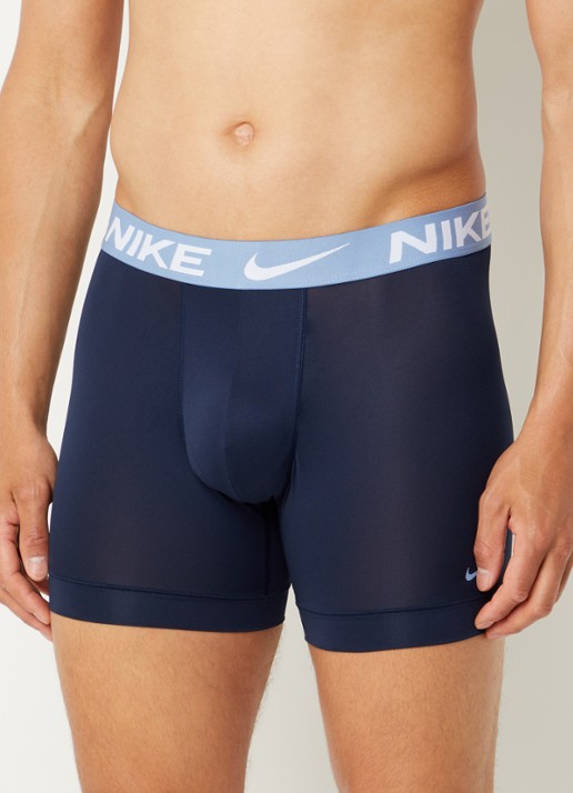 Nike Boxershort met logoband in 3-pack - voorkant 4 donkerblauw