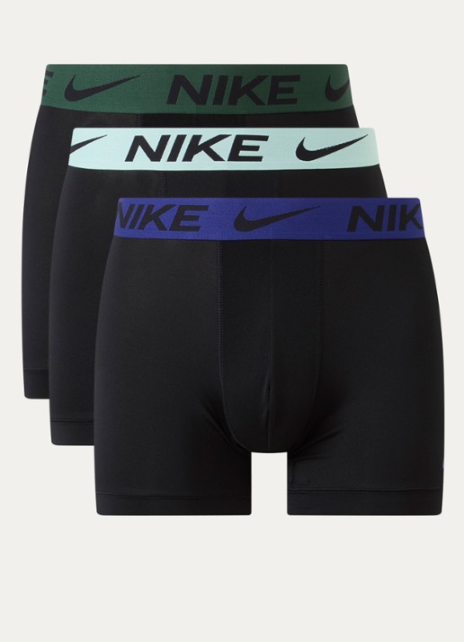 Nike Boxershorts met logoband in 3-pack - voorkant 3 zwart