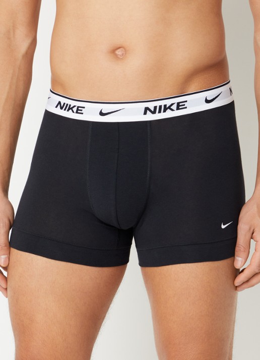 Nike Boxershorts met logoprint in 3-pack - voorkant 4 zwart