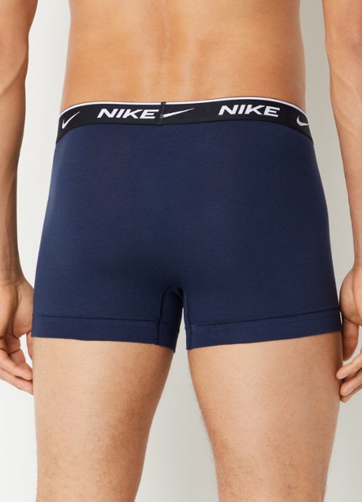 Nike Boxershorts met logoprint in 3-pack - achterkant 3 blauw