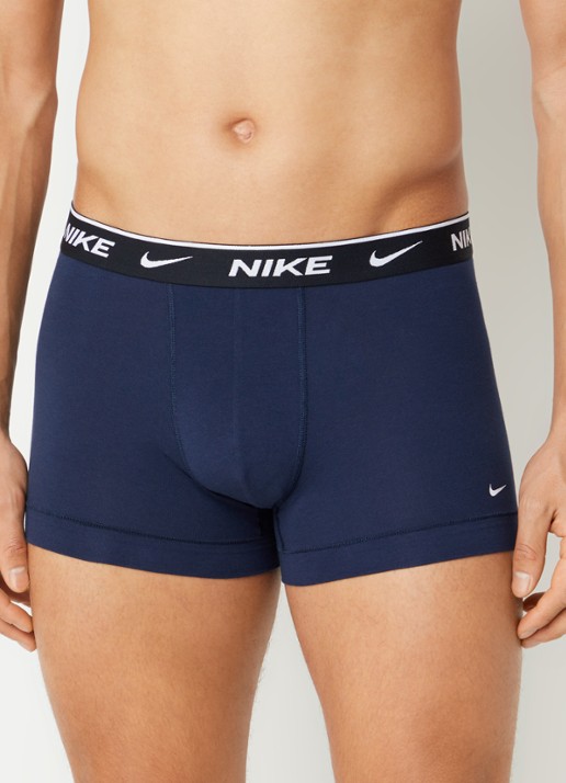 Nike Boxershorts met logoprint in 3-pack - voorkant 2 blauw