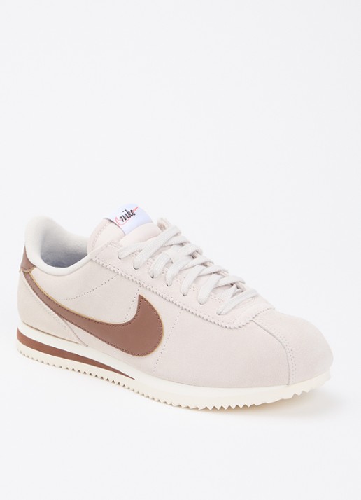 Nike Cortez LT sneaker van suède - voorkant 2 beige