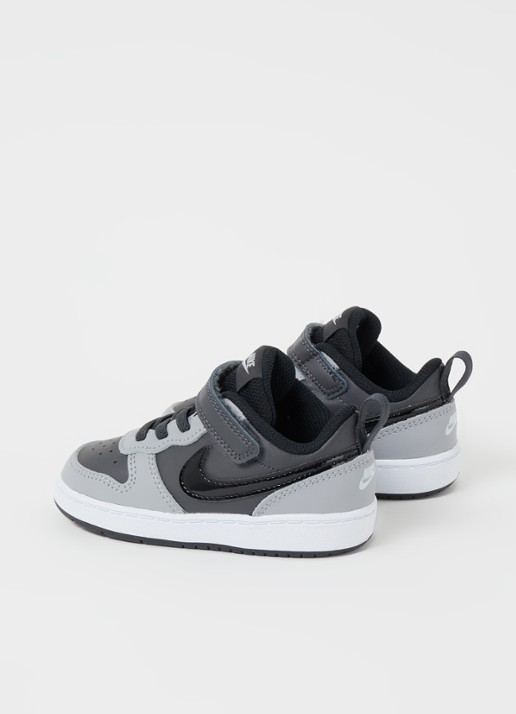 Nike Court Borough sneaker van leer - detail antraciet