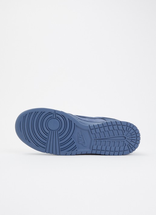 Nike Dunk Low sneaker met suède details - detail 4 staalblauw