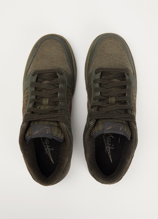 Nike Dunk Low sneaker van corduroy  - detail 3 khaki