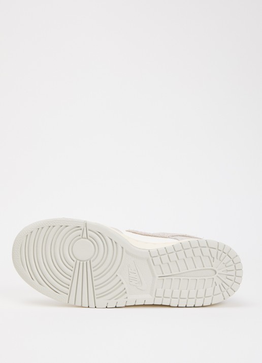 Nike Dunk low sneaker van leer met suède details - detail 5 grijs