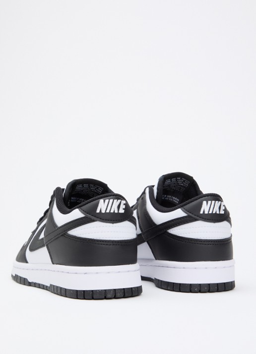 Nike Dunk Low sneaker van leer - achterkant 5 zwart