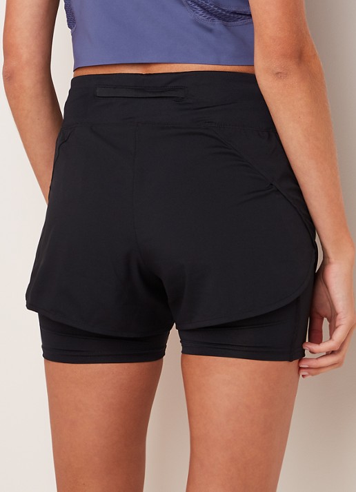 Nike Eclipse 2-in-1 hardloopshorts met mesh - achterkant 5 zwart
