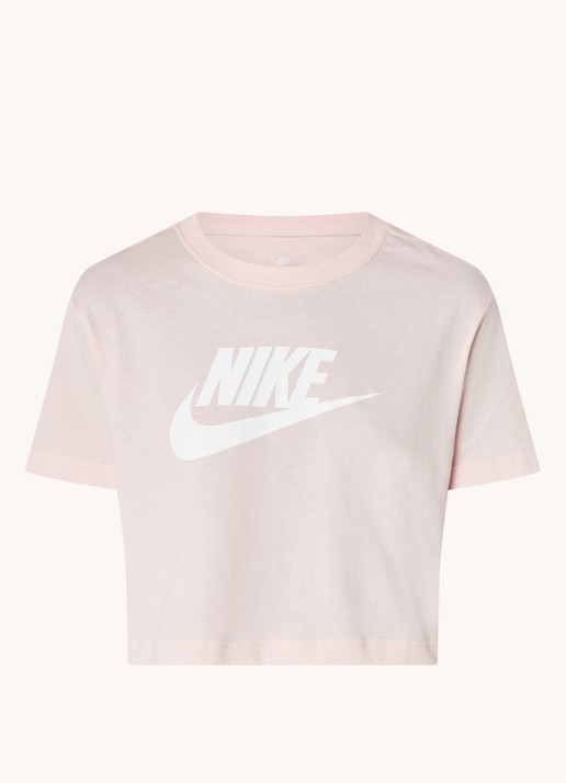 Nike Essential trainings cropped T-shirt met logoprint - voorkant kit