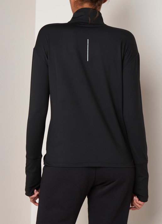Nike Hardlooptop met halve rits - achterkant zwart
