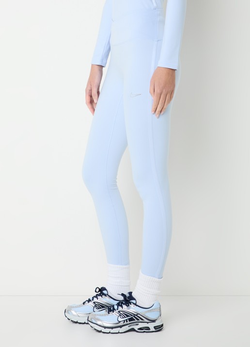 Nike One high waist cropped trainingslegging met dri-FIT en logo - detail 5 lichtblauw