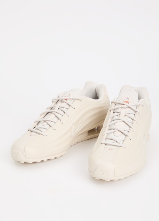 Nike Shox Z S sneaker van leer - detail creme