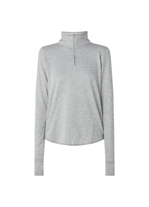 Nike Sphere hardloop longsleeve met halve rits - voorkant grijs