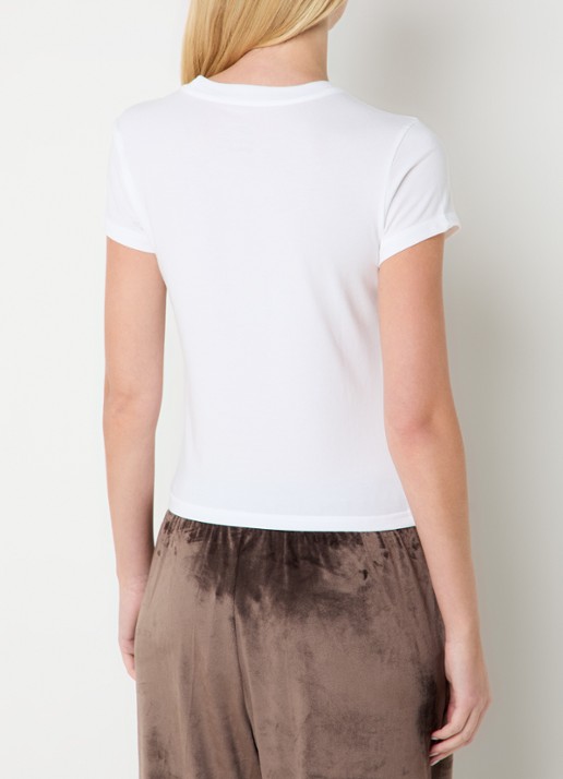 Nike T-shirt met logo en ronde hals - achterkant 3 wit