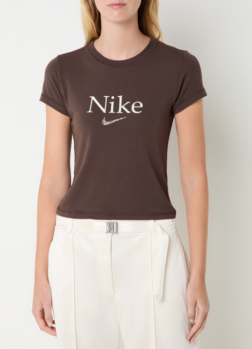 Nike T-shirt met logo en ronde hals