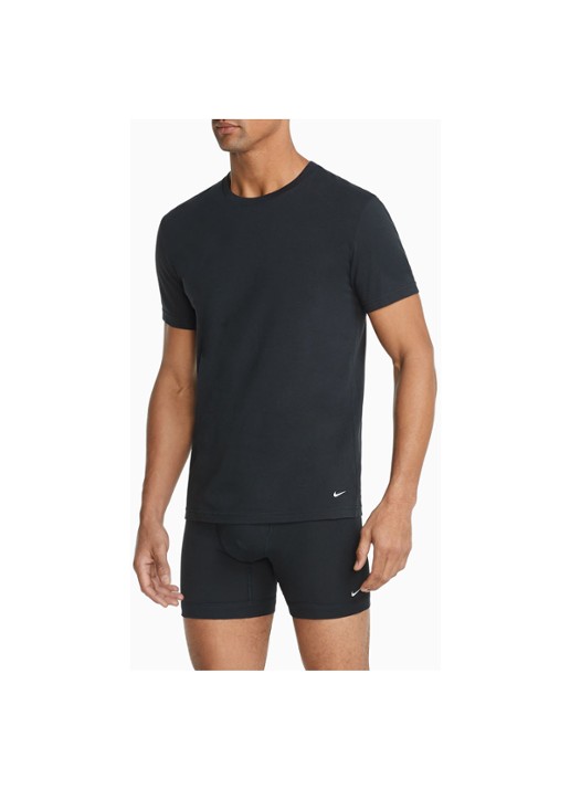 Nike T-shirt van katoenblend in 2-pack - detail 4 zwart