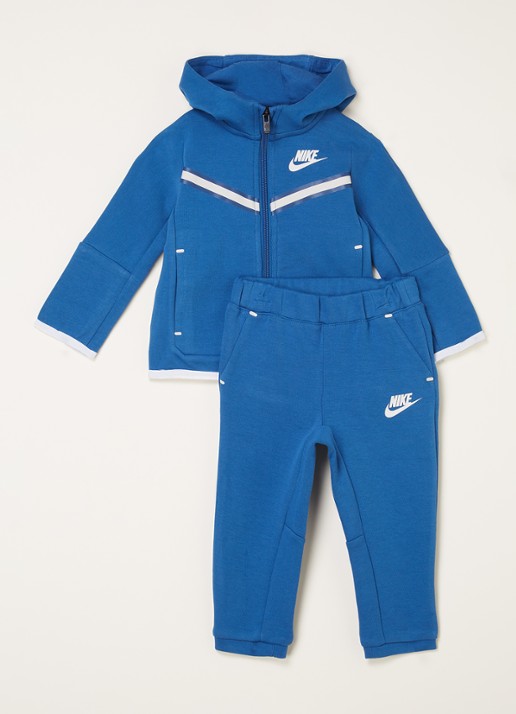 Nike Trainingspak met logo 2-delig - voorkant blauw