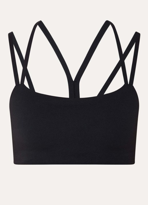 Nike Zenvy sport bh met light support en dri-FIT - voorkant 2 zwart