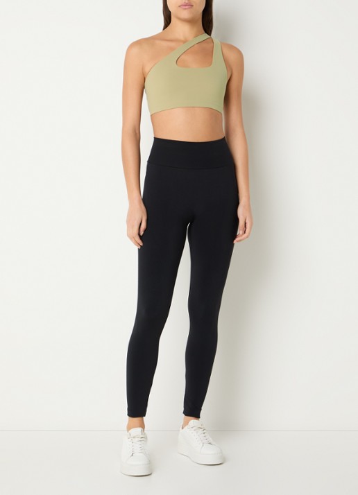 Nike Zenvy sport bh met medium support - voorkant 4 khaki