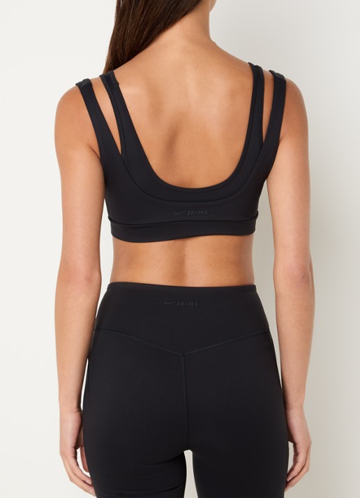 NikeSKIMS Matte sport bh met light support - achterkant 3 zwart