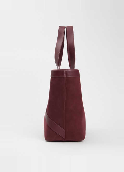 NIKKIE Alvin shopper met logo - detail 4 bordeauxrood