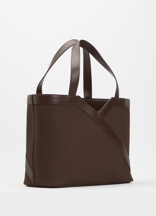 NIKKIE Alvino shopper met logo - achterkant 5 bruin