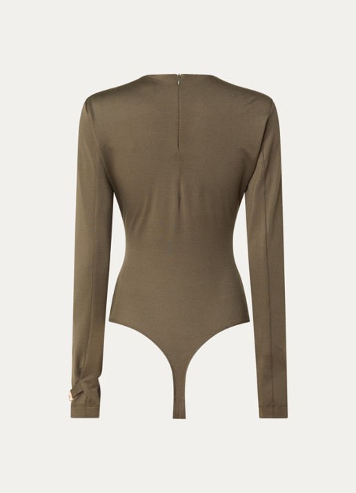 NIKKIE Annabel body met ronde hals - achterkant 2 bronsgroen