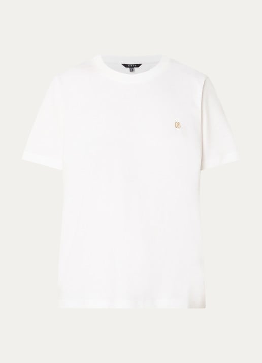 NIKKIE Arella T-shirt met logo - voorkant wit