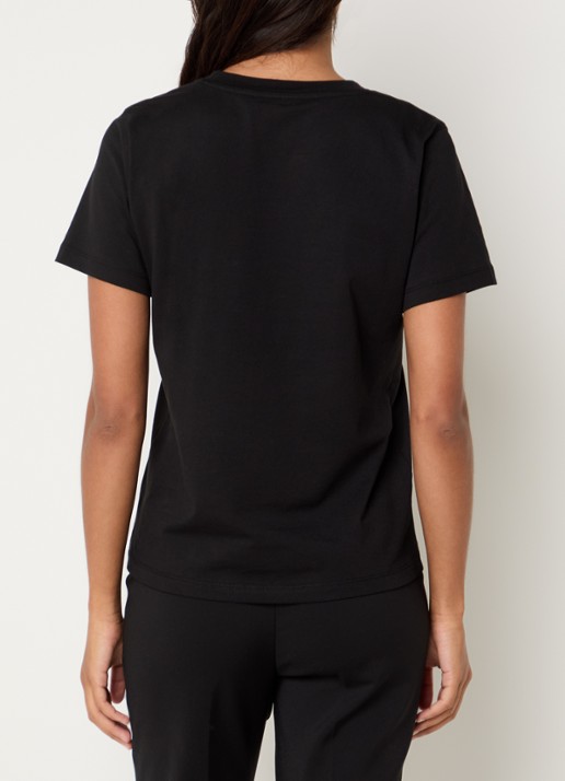 NIKKIE Arella T-shirt met logo - achterkant 4 zwart