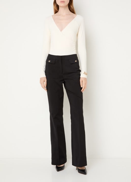 NIKKIE Ariela body top met stretch - voorkant 2 felgroen
