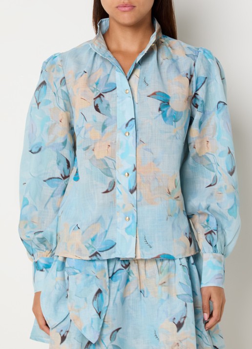 NIKKIE Avalon semi-transparante blouse met bloemprint