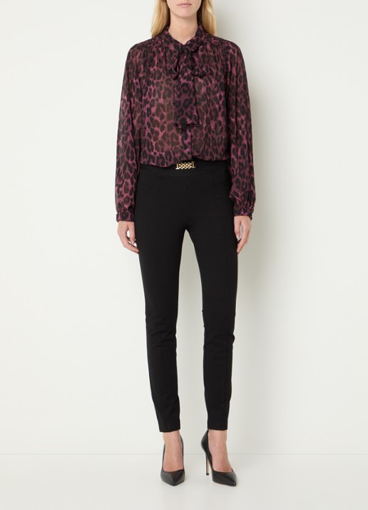 NIKKIE Ayden high waist skinny fit broek - voorkant 2 zwart