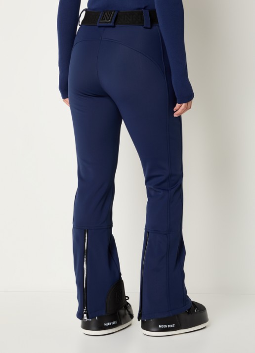 NIKKIE Grace high waist flared fit skibroek met ceintuur - achterkant 7 donkerblauw