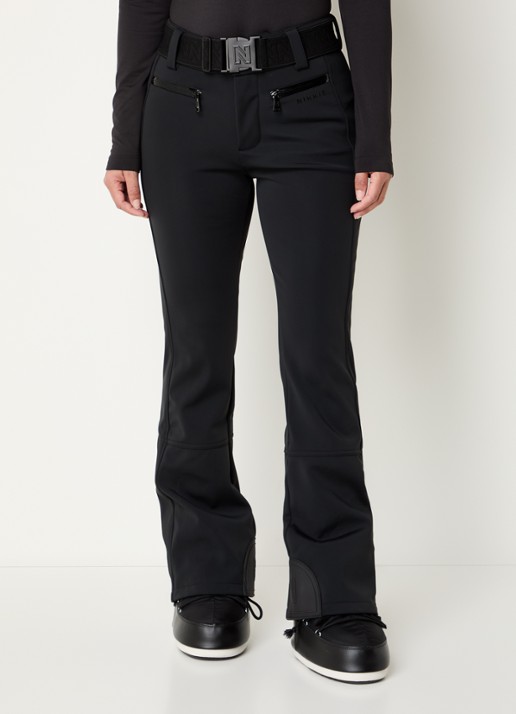 NIKKIE Grace high waist flared fit skibroek met ceintuur - detail 4 zwart
