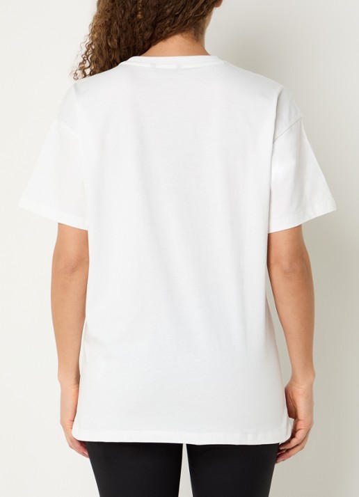 NIKKIE Lemon T-shirt met logo en print - achterkant 4 wit