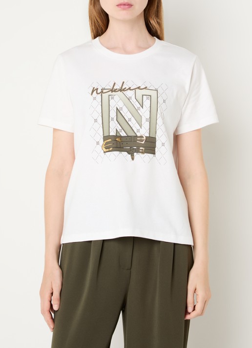 NIKKIE N Chains T-shirt met logo