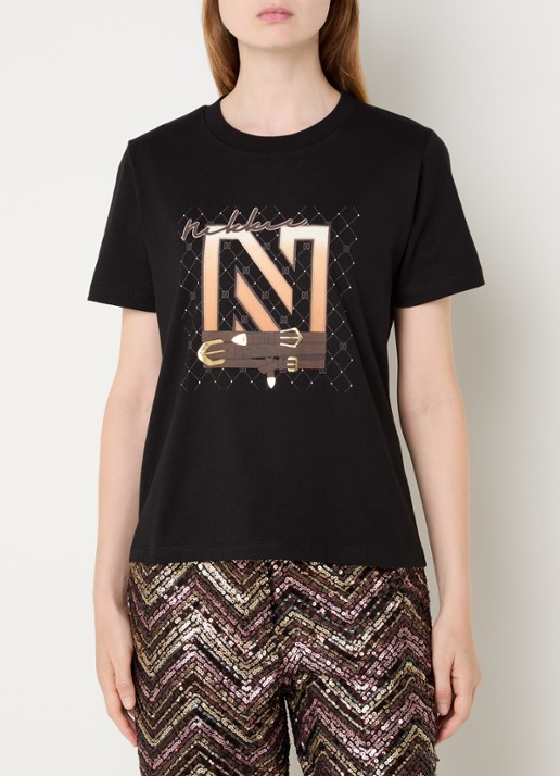 NIKKIE N Chains T-shirt met logo