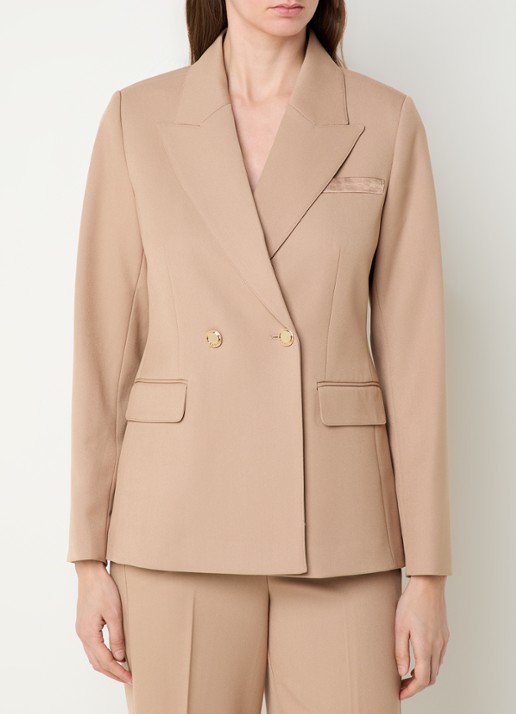 NIKKIE Oakland double-breasted blazer met schoudervulling en klepzakken