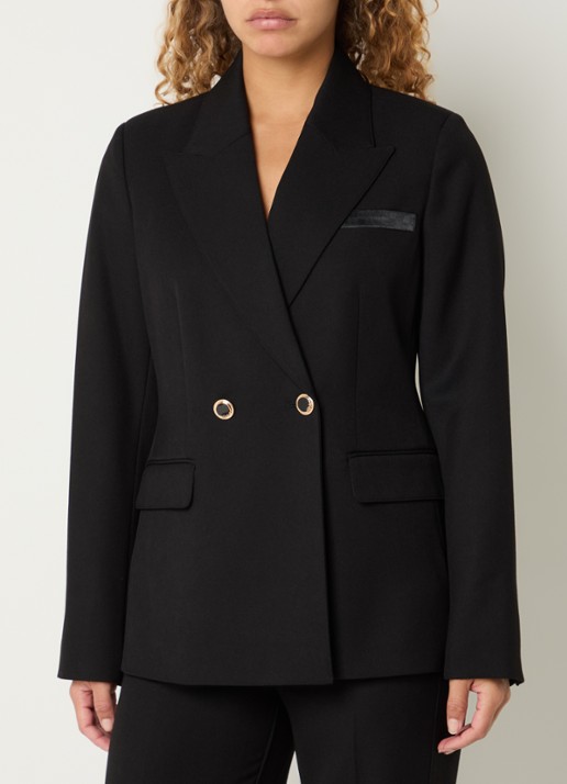 NIKKIE Oakland double-breasted blazer met schoudervulling en klepzakken