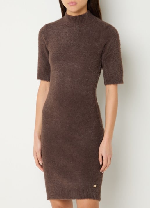 NIKKIE Otaru mini trui-jurk met col - detail 4 bruin