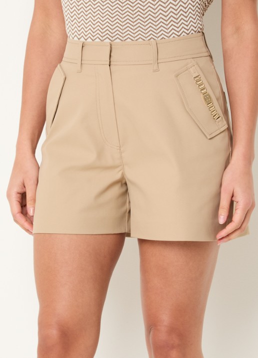NIKKIE Pampanga high waist korte broek met steekzakken