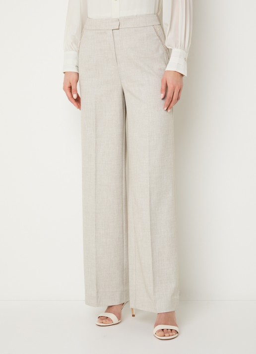 NIKKIE Pateete mid waist straight fit pantalon met steekzakken