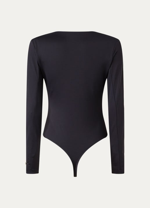NIKKIE Pinole body met ronde hals - achterkant zwart