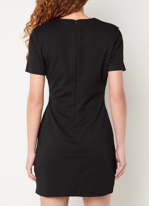 NIKKIE Pitaly mini jurk met gedrapeerd detail - achterkant zwart