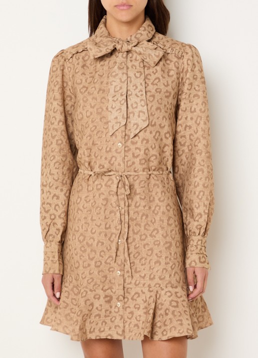NIKKIE Pragues mini jurk met panterprint
