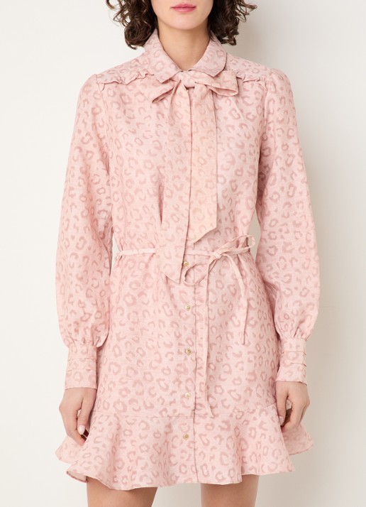 NIKKIE Pragues mini jurk met panterprint